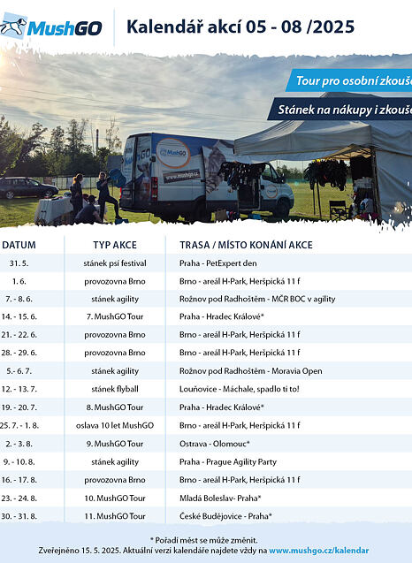 Kalendář MushGO 05 - 08/2025