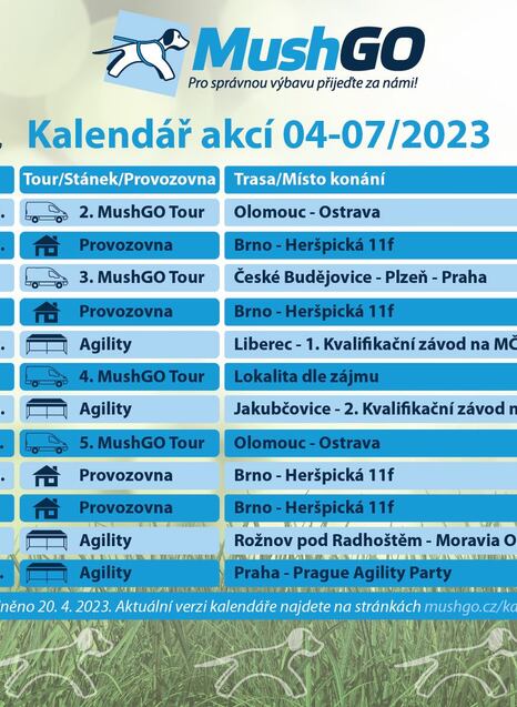 Kalendář MushGO 04-07/2023